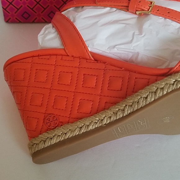 Tory Burch Marion Quilted Wedge Sandals - Picture 2 of 6